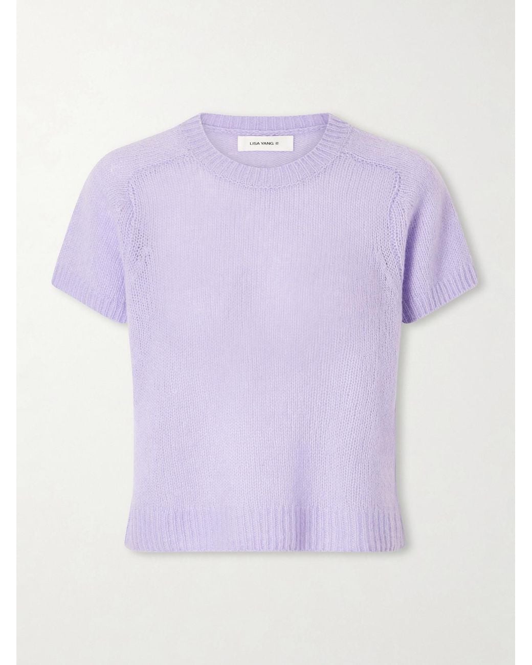 Lisa Yang Purple Siona Cashmere And Silk T-Shirt
