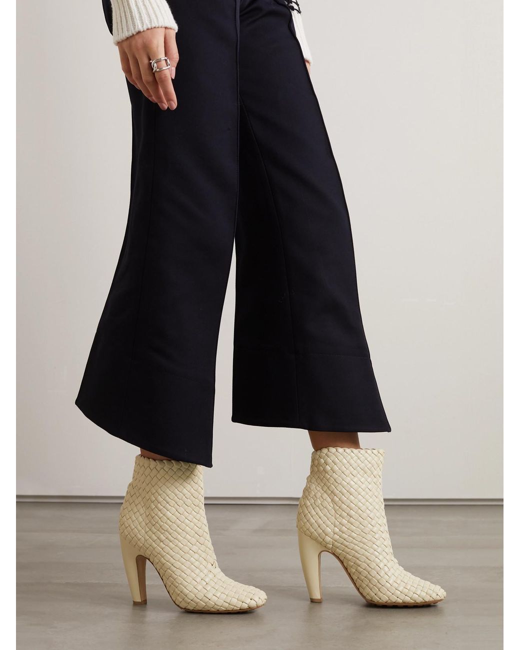 Bottega Veneta Natural Canalazzo Ankle Boot