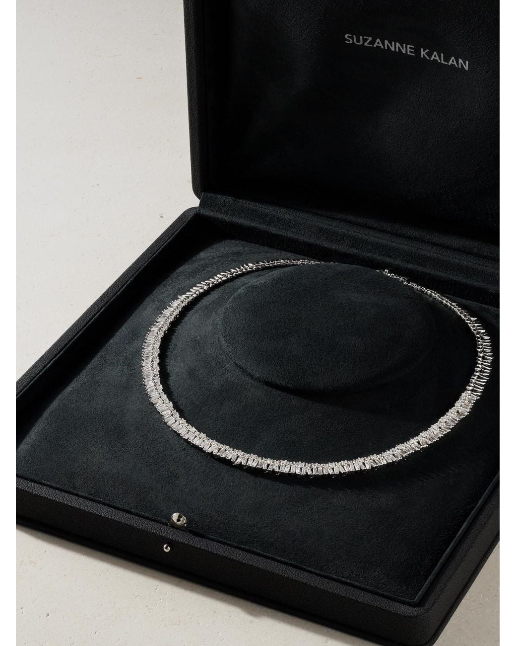 Suzanne Kalan Natural 18-Karat Diamond Tennis Necklace