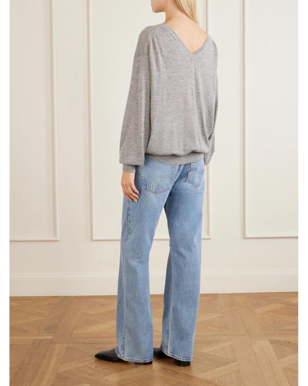 FRAME Gray Cashmere Sweater