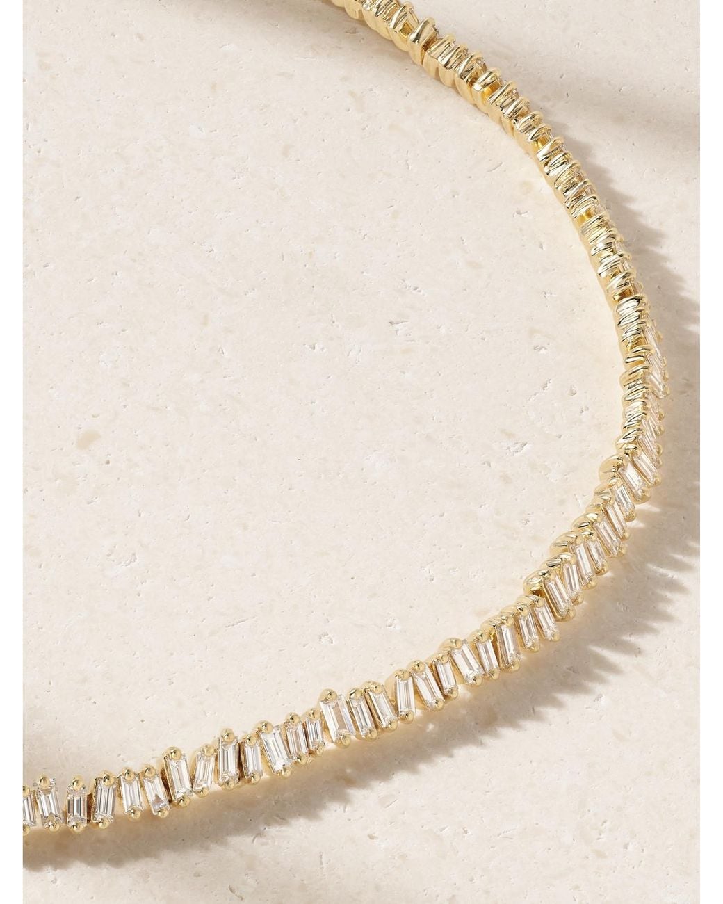 Suzanne Kalan Natural 18-Karat Diamond Tennis Necklace