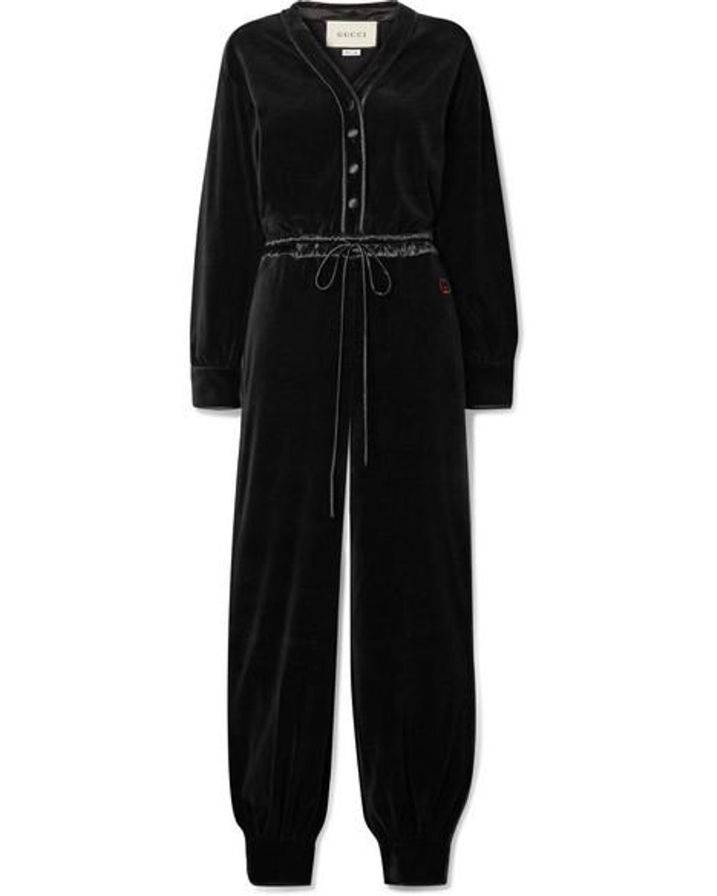 Velvet jumpsuit Gucci Black size XS International in Velvet - 28573882