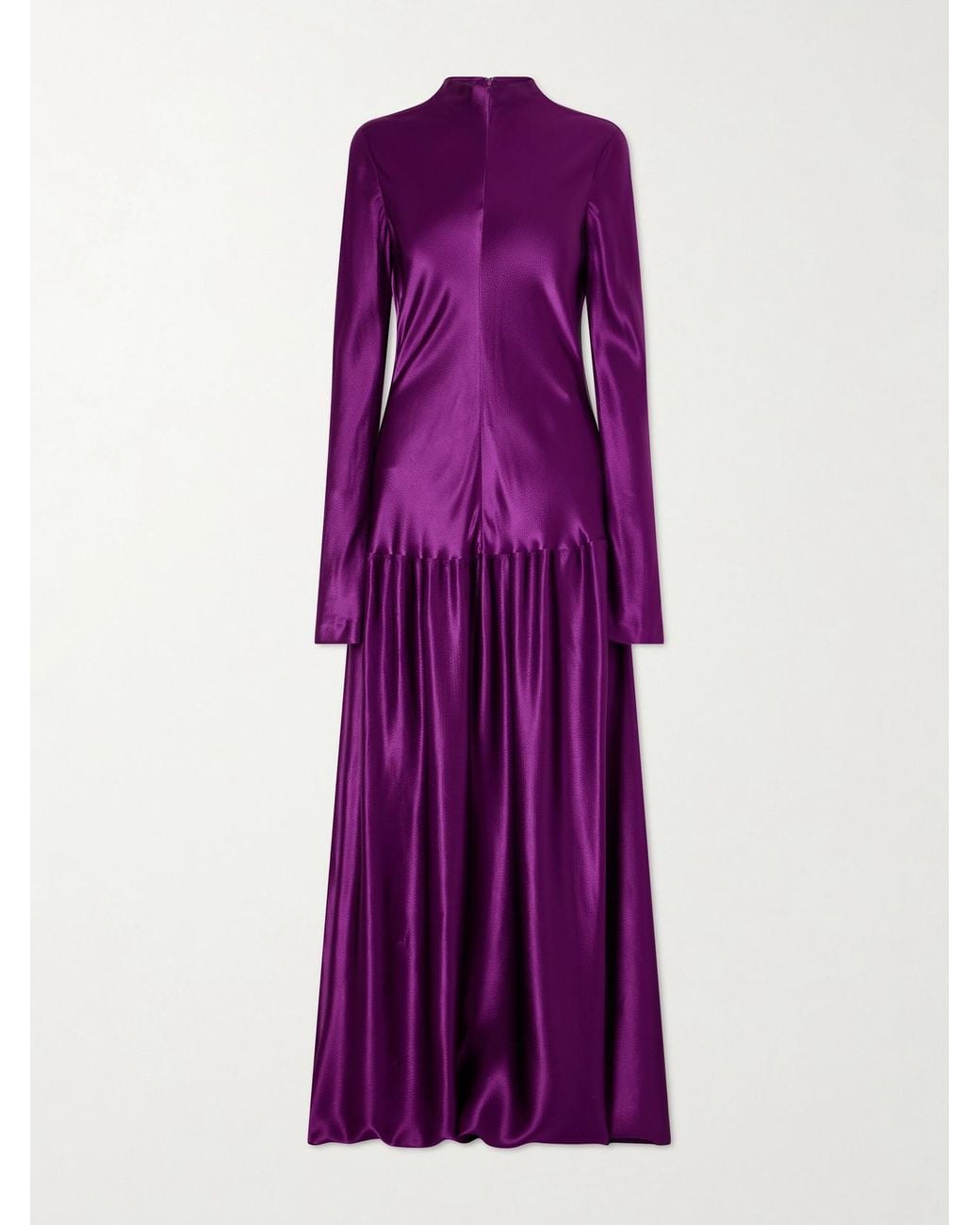 FFORME Purple Mila Satin Maxi Dress