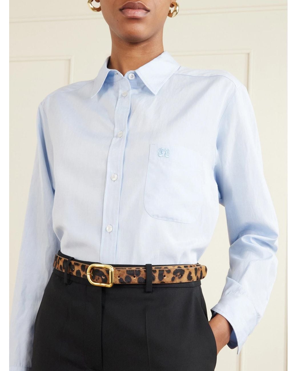 DEHANCHE Multicolor Mija Leopard-Print Calf Hair Belt