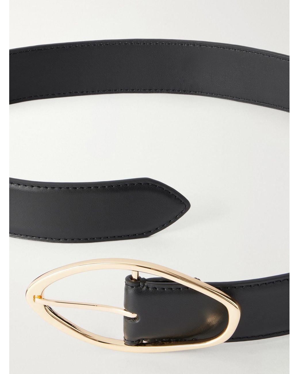 Amanu Black The Skinny Grumeti Leather Belt