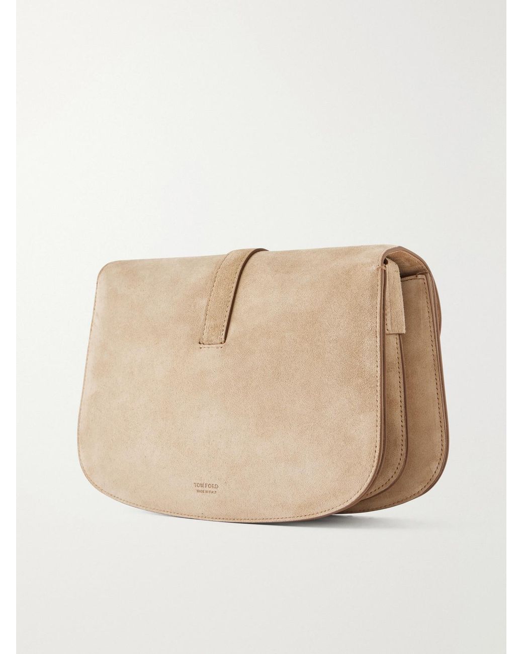 Tom Ford Natural Small Suede Shoulder Bag