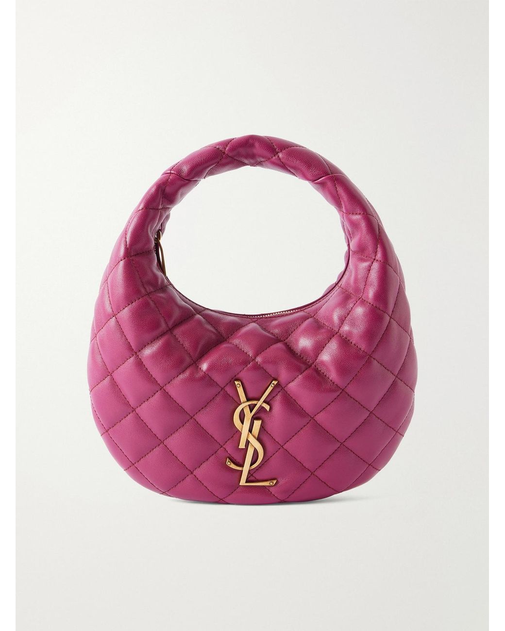 Saint Laurent Pink Icarino Matelassé Leather Tote