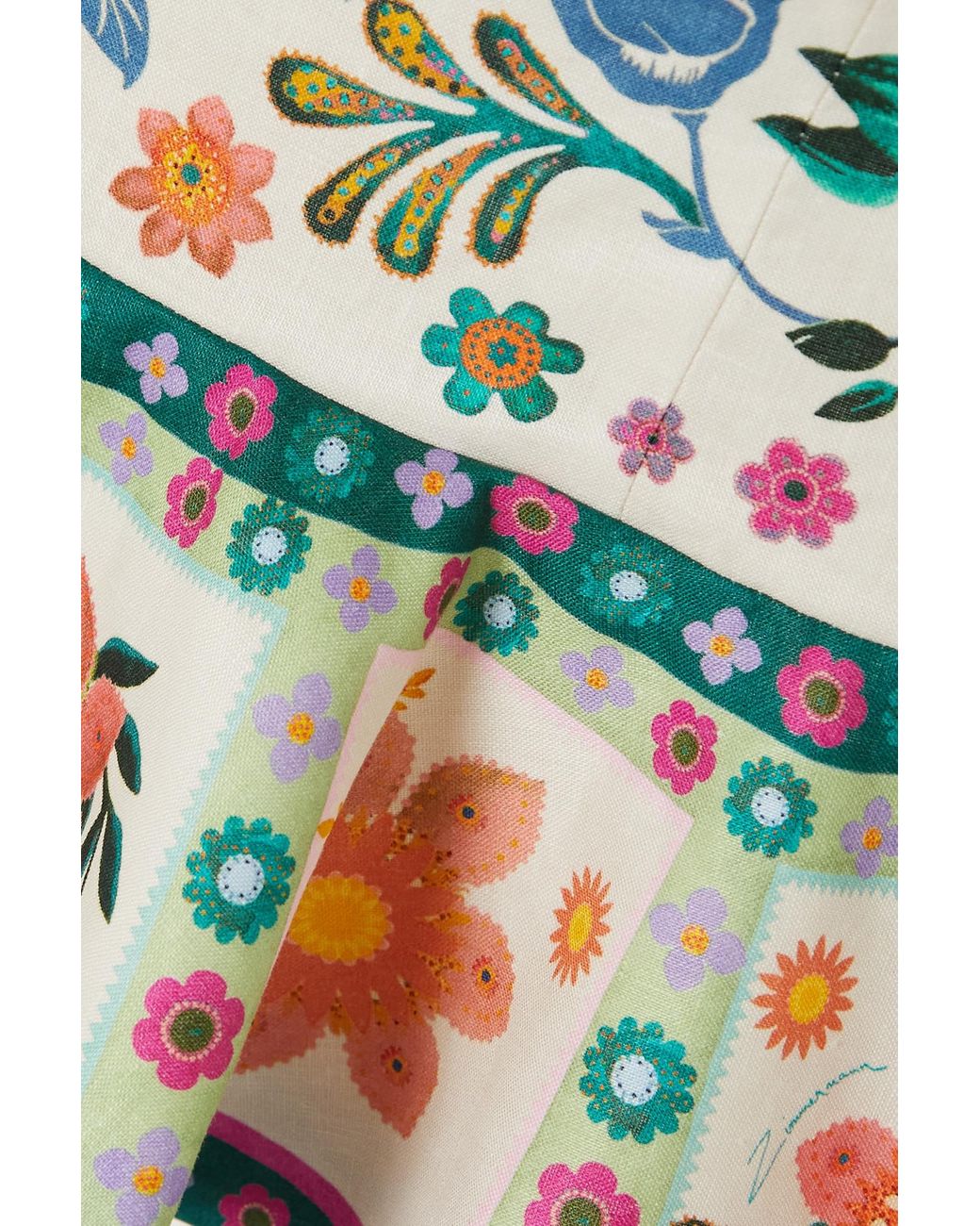 Zimmermann Ginger Floral-print Linen Top | Lyst UK