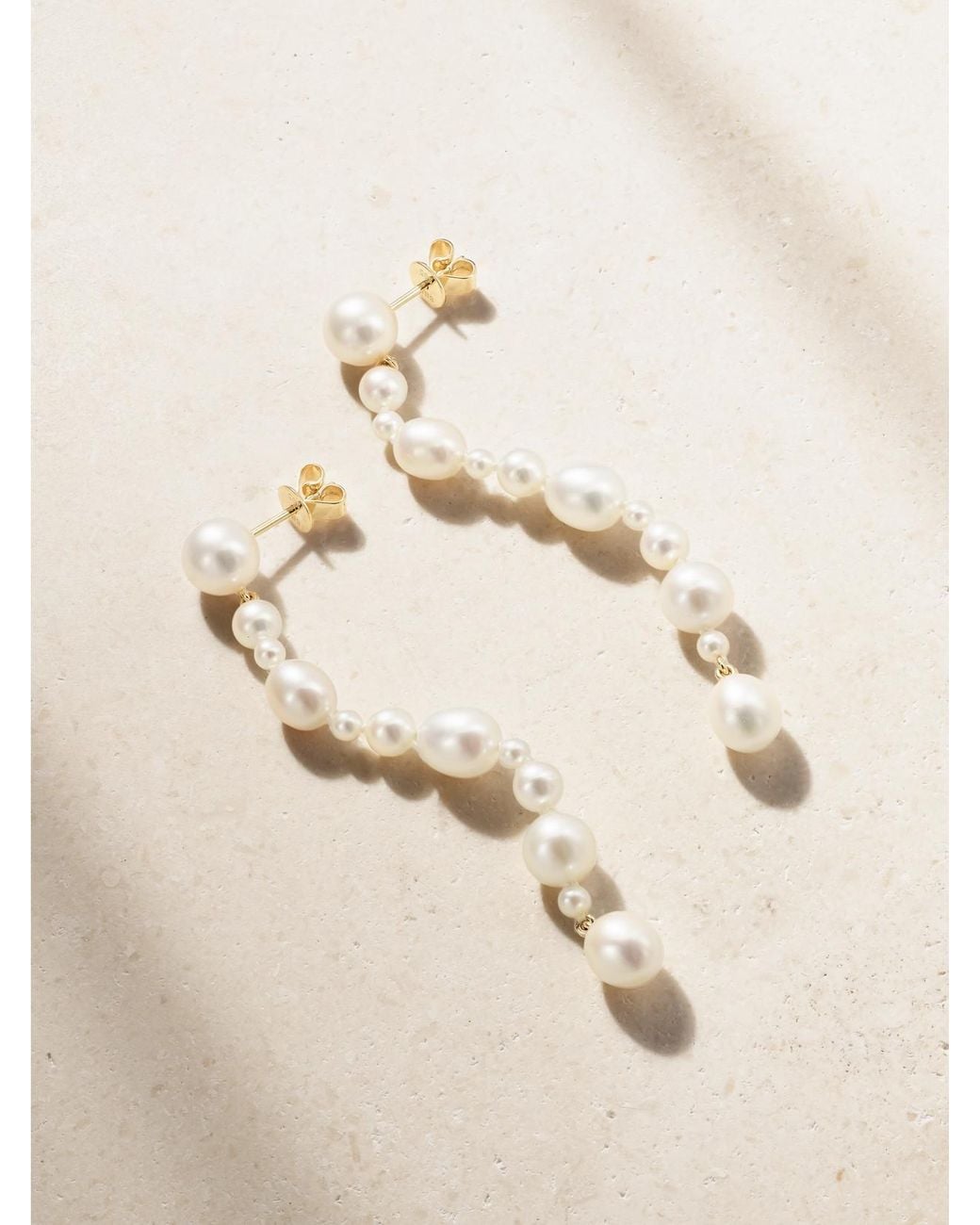 Sophie Bille Brahe Natural Amis De La Perle 14-Karat Recycled Pearl Earrings