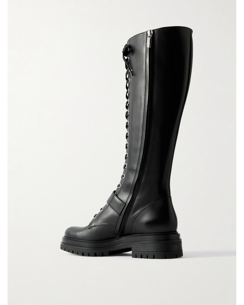 Gianvito Rossi Black Leather Knee Boots