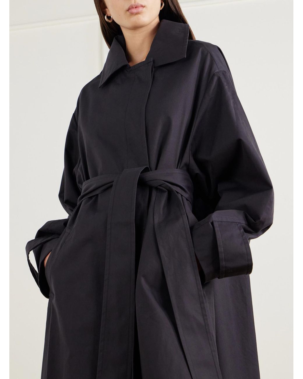 Kallmeyer Black Gabin Cotton-Gabardine Trench Coat