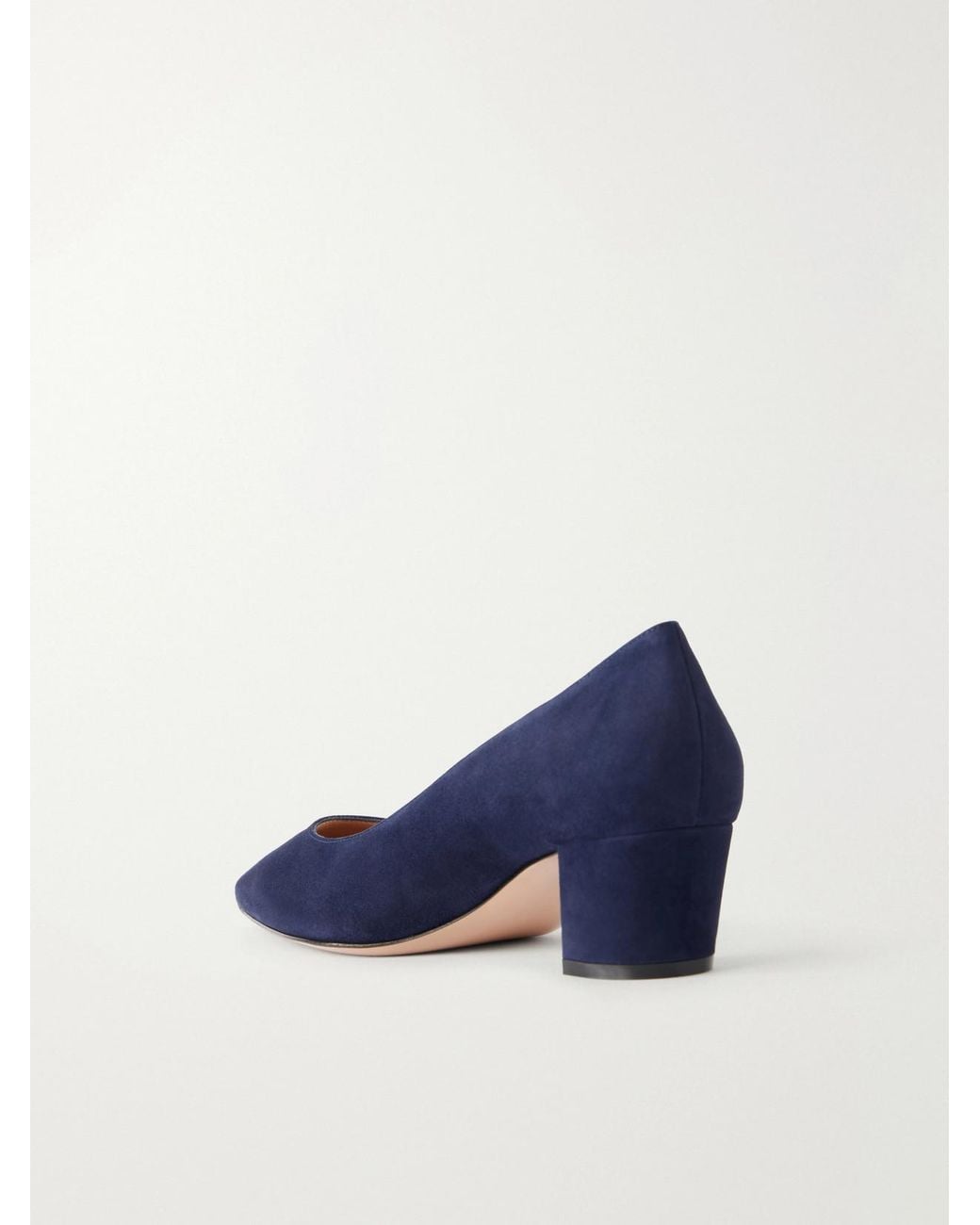 Gianvito Rossi Blue New Piper 45 Suede Pumps