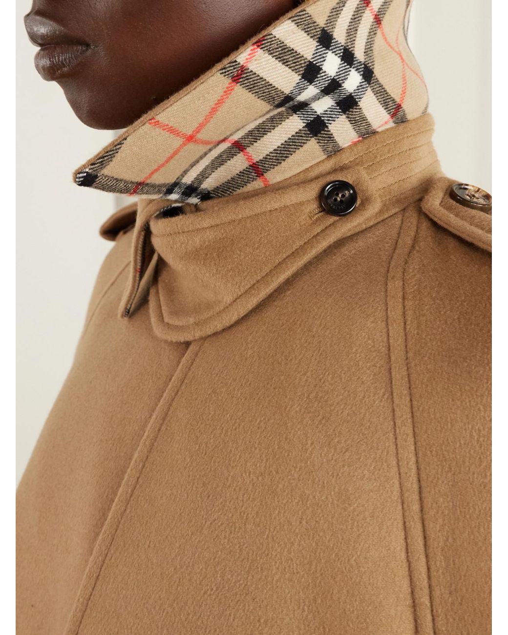 Burberry Natural Belmont Belted Cashmere Cape
