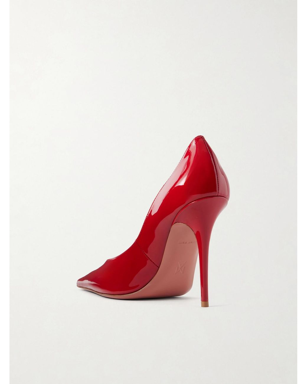 AMINA MUADDI Red Anok 105 Patent-Leather Pumps
