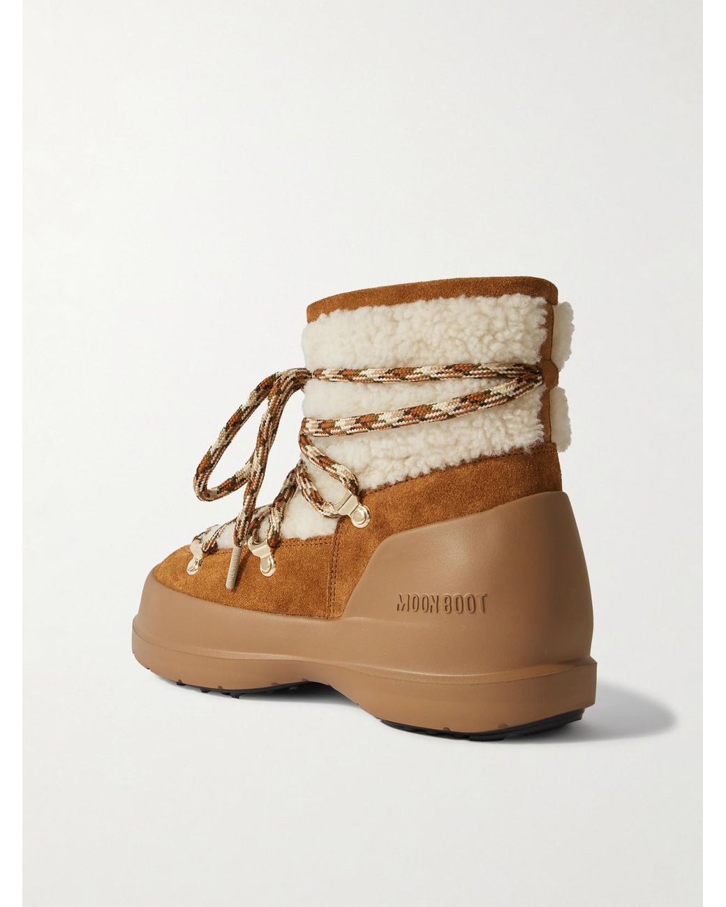 Moon Boot Natural Luna Shearling Snow Boots