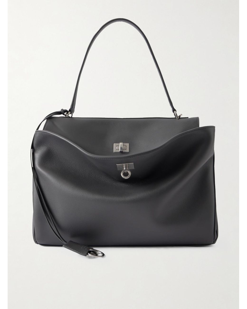 Balenciaga Black Rodeo Medium Leather Shoulder Bag
