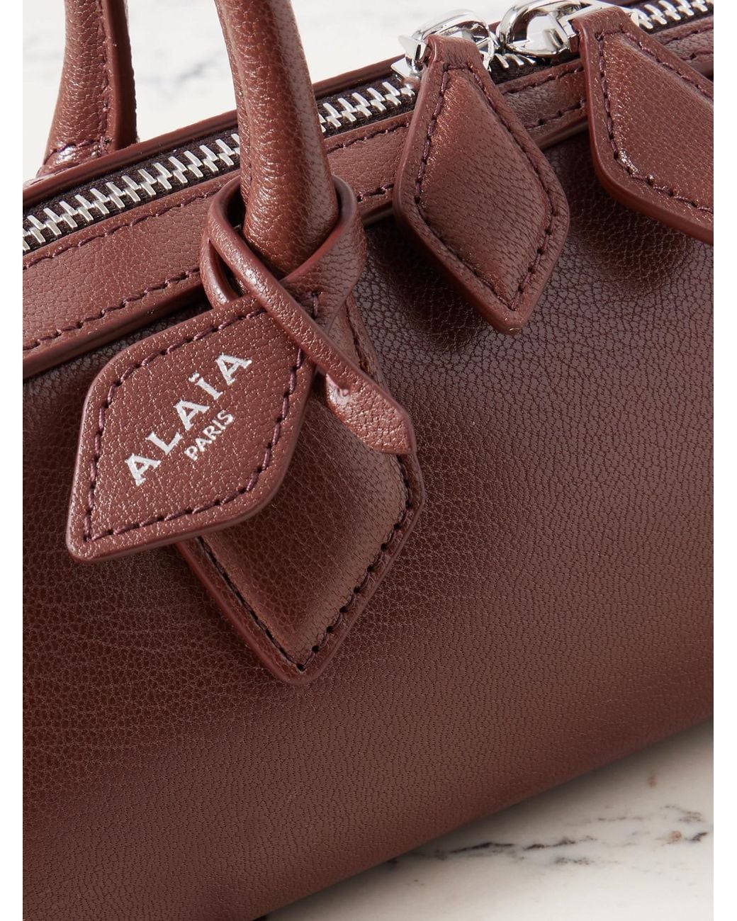 Alaïa Brown Le Teckel Small Leather Shoulder Bag