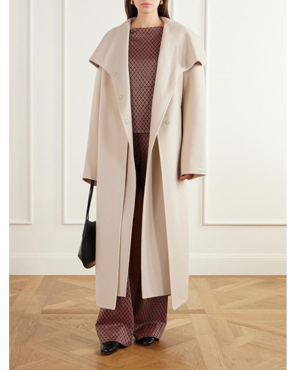 Giuliva Heritage Brown The Laura Slim-Fit Diamond-Jacquard Stretch-Jersey Flared Pants