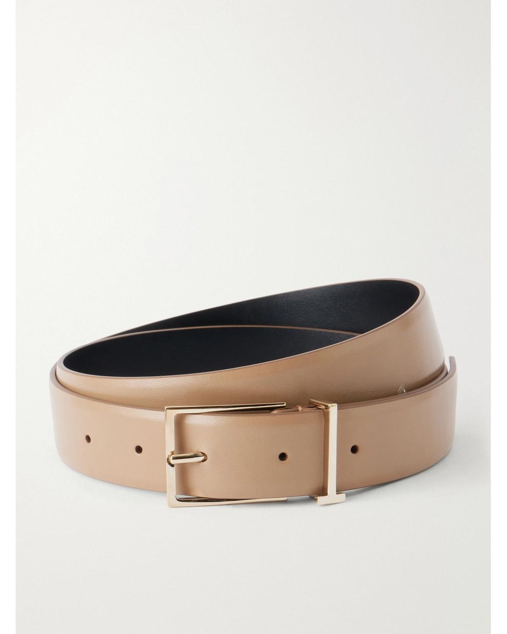 Tom Ford Natural T Loop Leather Belt