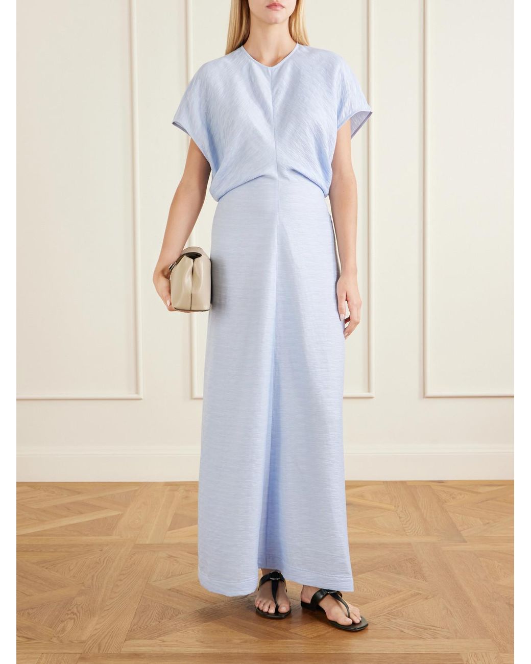 Totême Blue Woven Maxi Dress