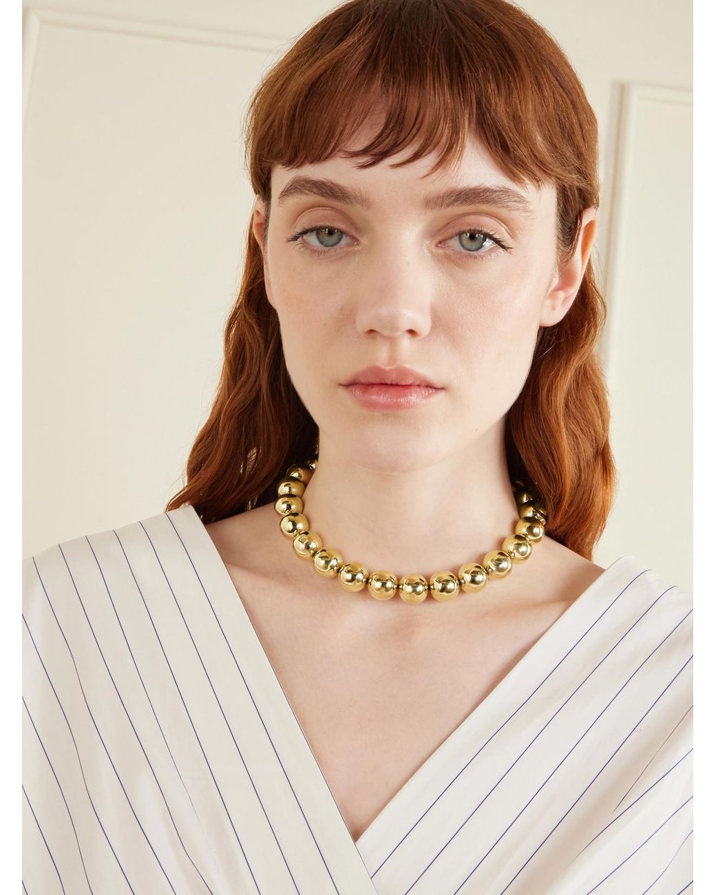 Marie Lichtenberg Metallic Grain D'Or 18-Karat Necklace