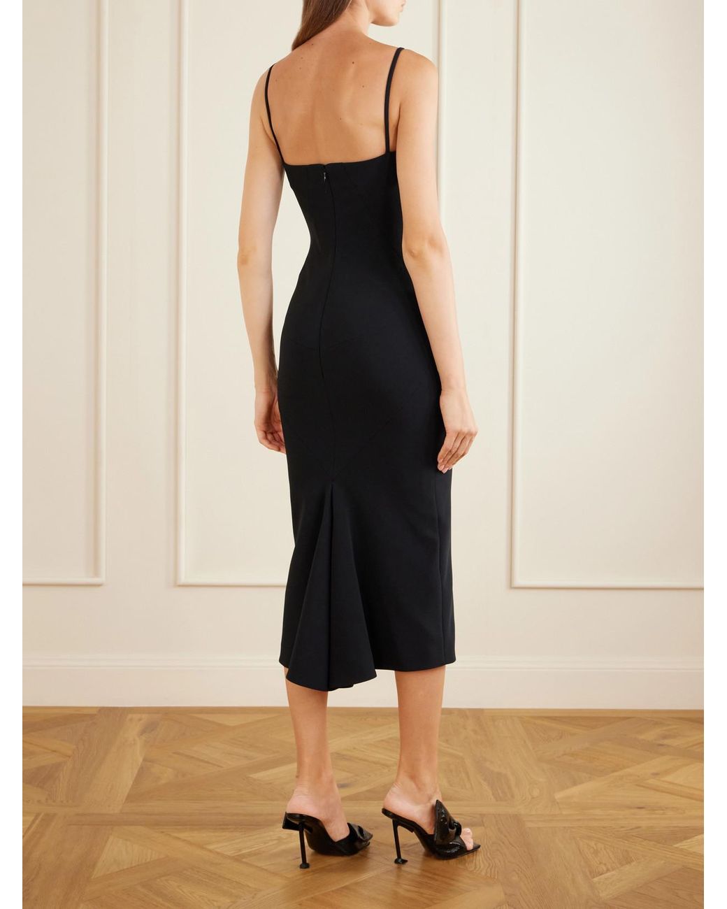 Givenchy Blue Draped Cady Midi Dress