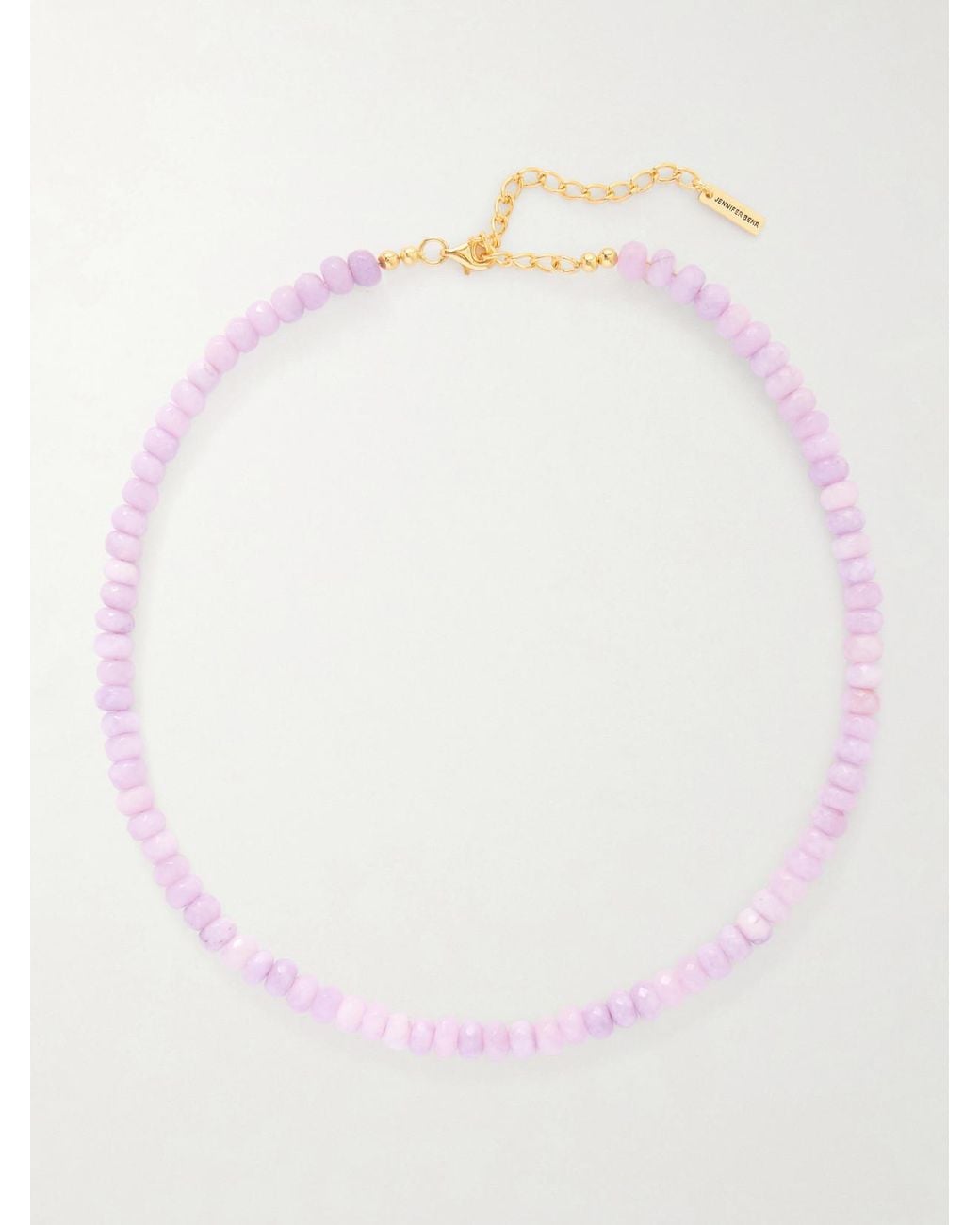 Jennifer Behr White Rora-Tone Jade Necklace