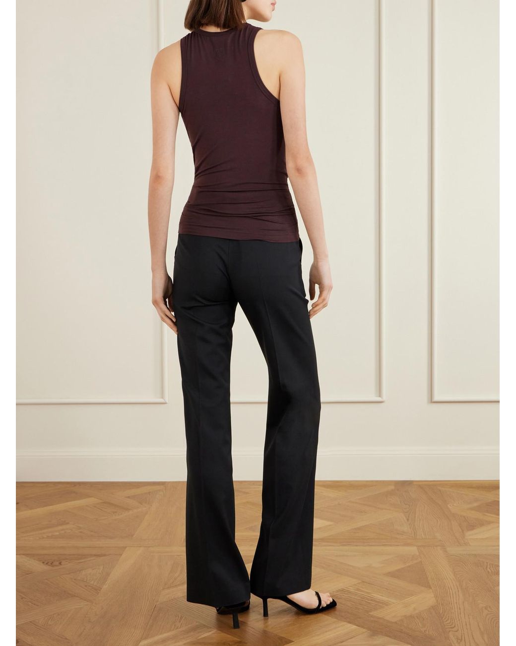 Magda Butrym Purple Cotton-Stretch Tank Top