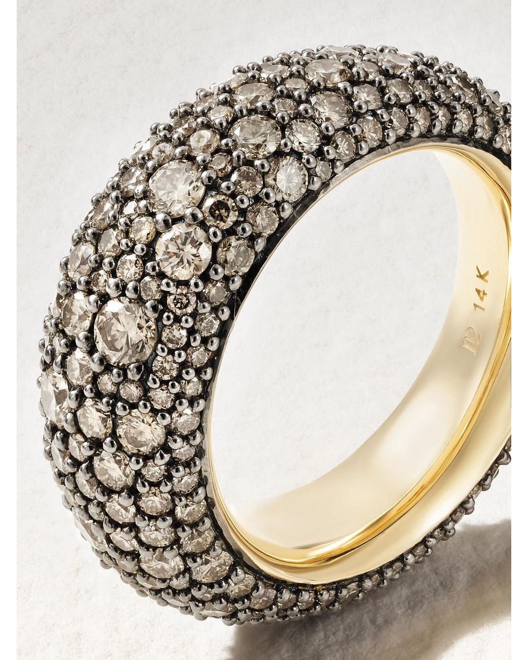 Lucy Delius White Bombé 14-Karat Diamond Ring