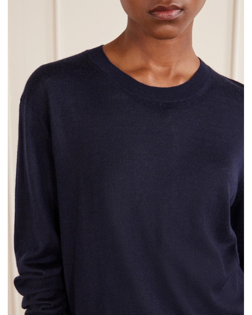 Nili Lotan Blue Verit Cashmere And Silk-Blend Sweater