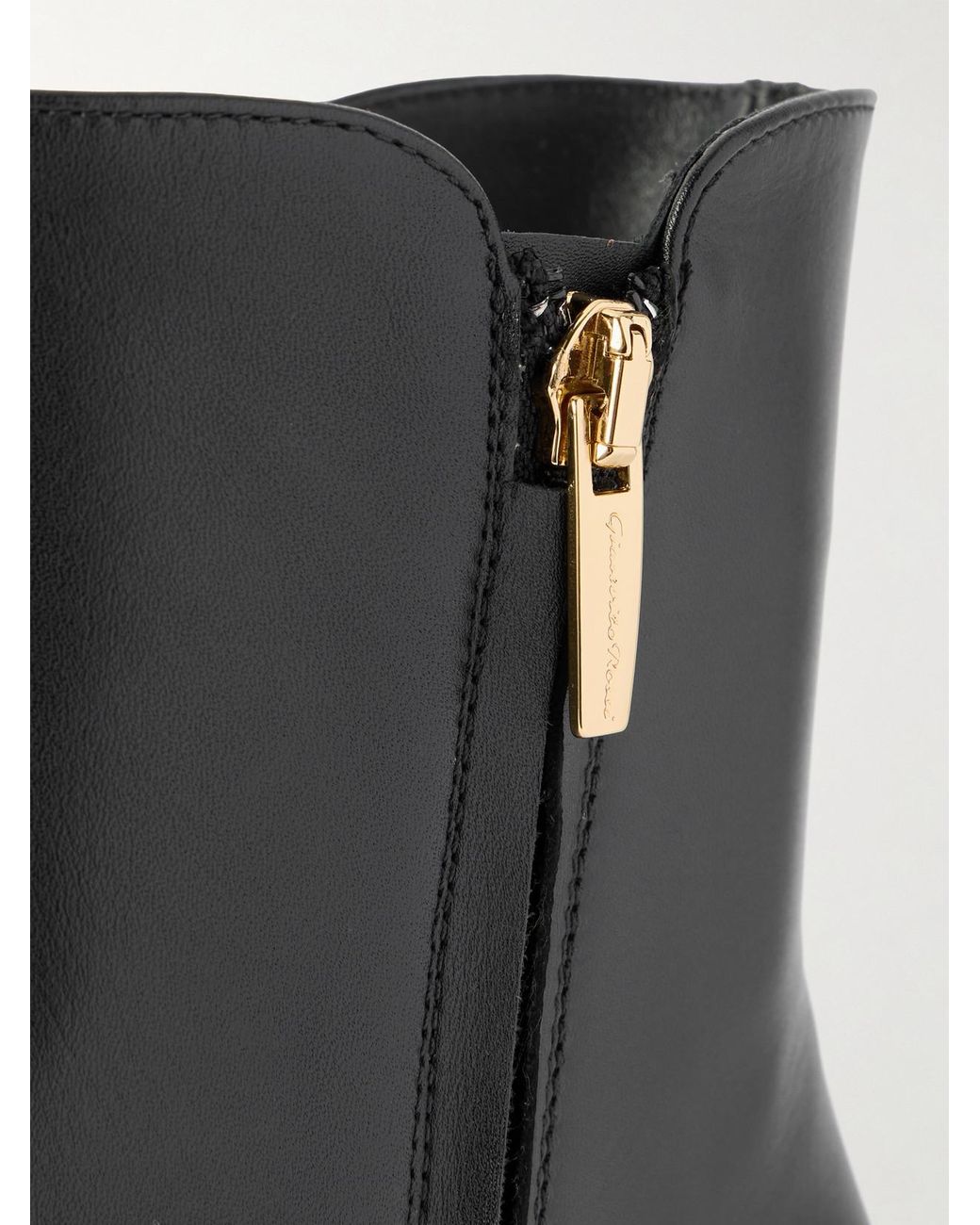 Gianvito Rossi Black Levy 55 Leather Ankle Boots
