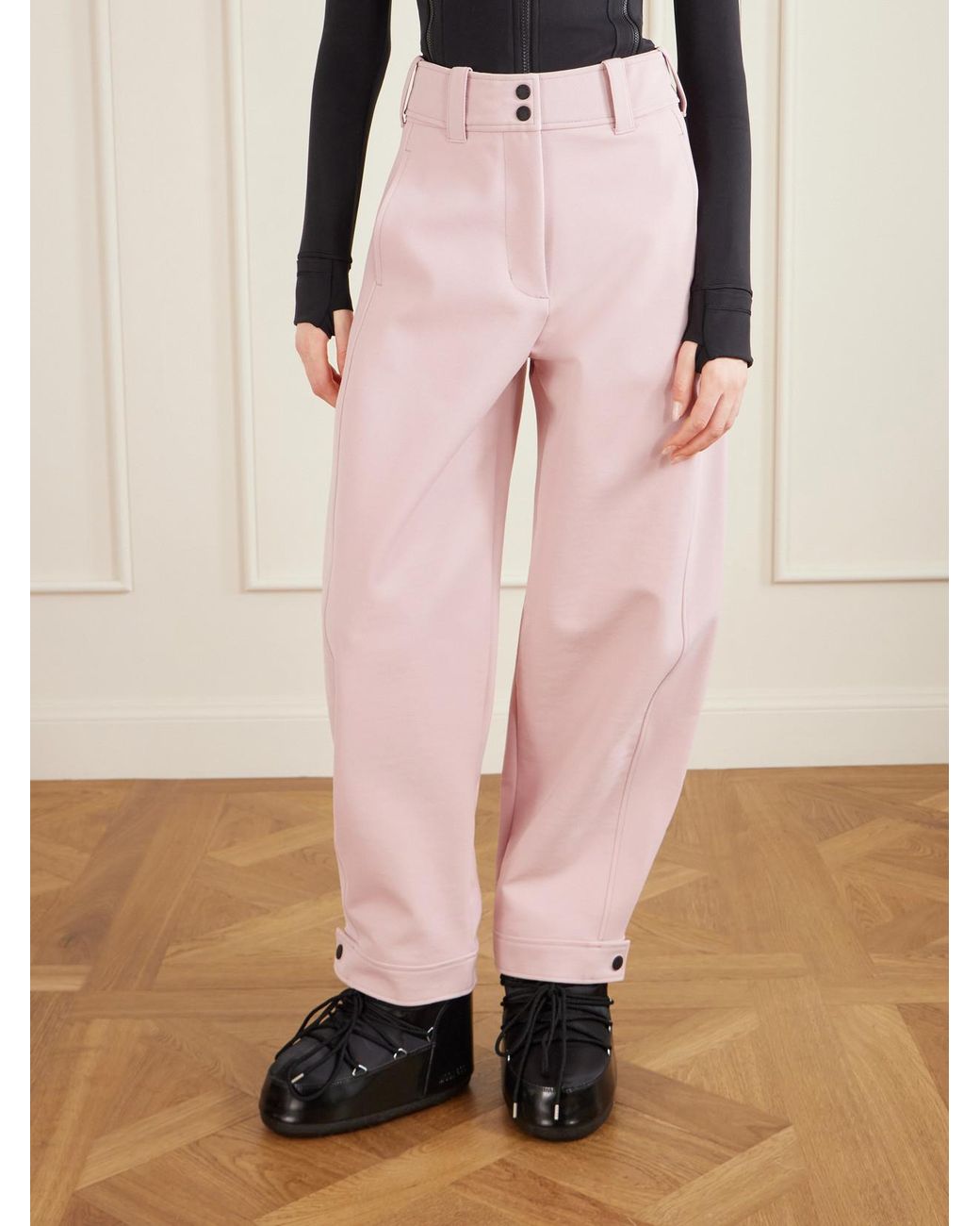 Moncler Pink Tech-Twill Tapered Ski Pants