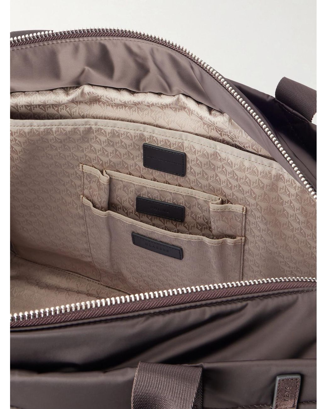 Anya Hindmarch Black Travel Leather-Trimmed Shell Weekend Bag
