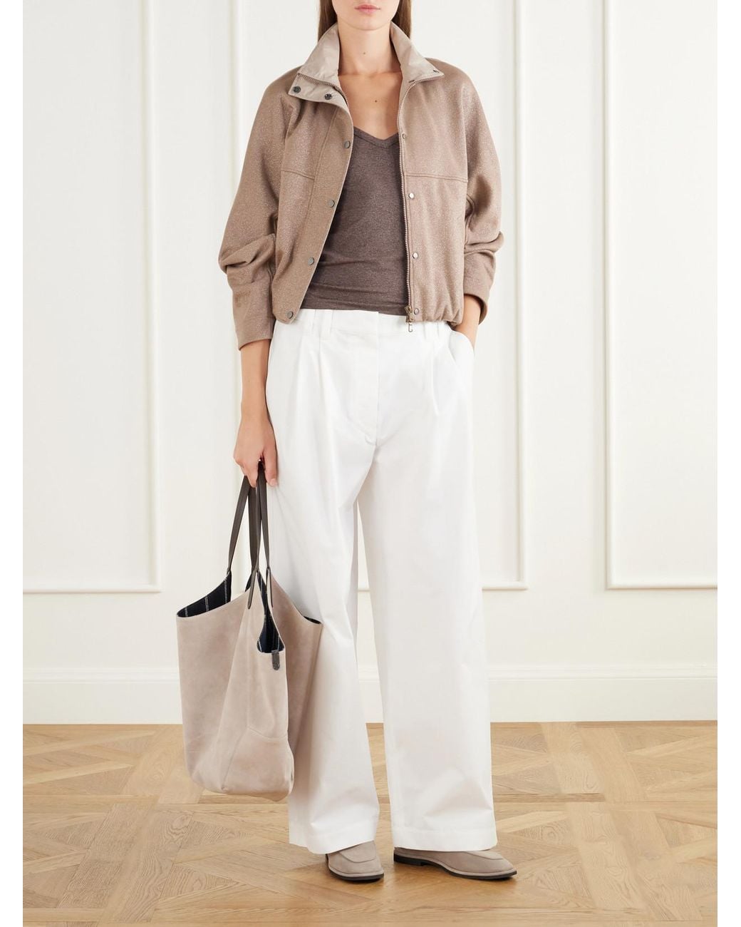 Brunello Cucinelli Brown Knitted Tank