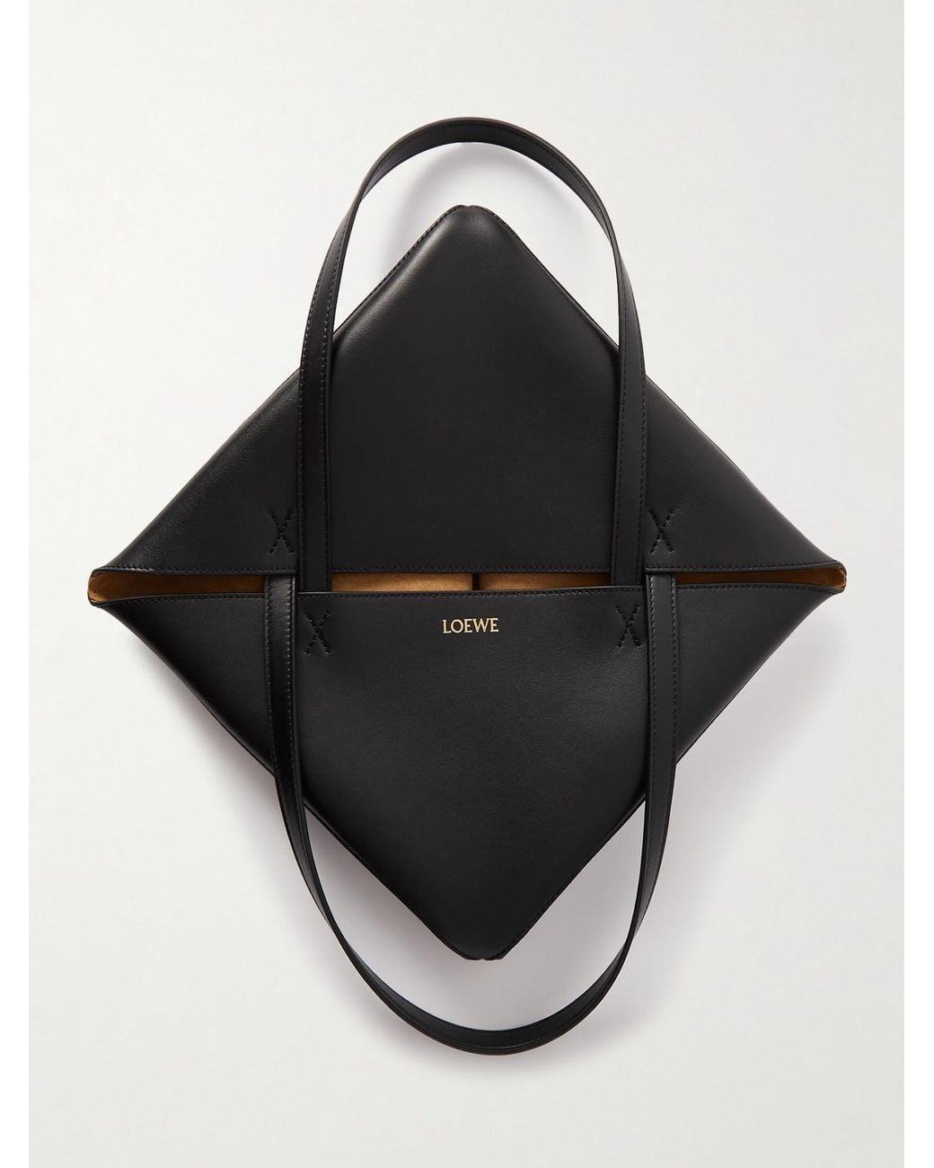 Loewe Black Puzzle Fold Convertible Medium Leather Tote