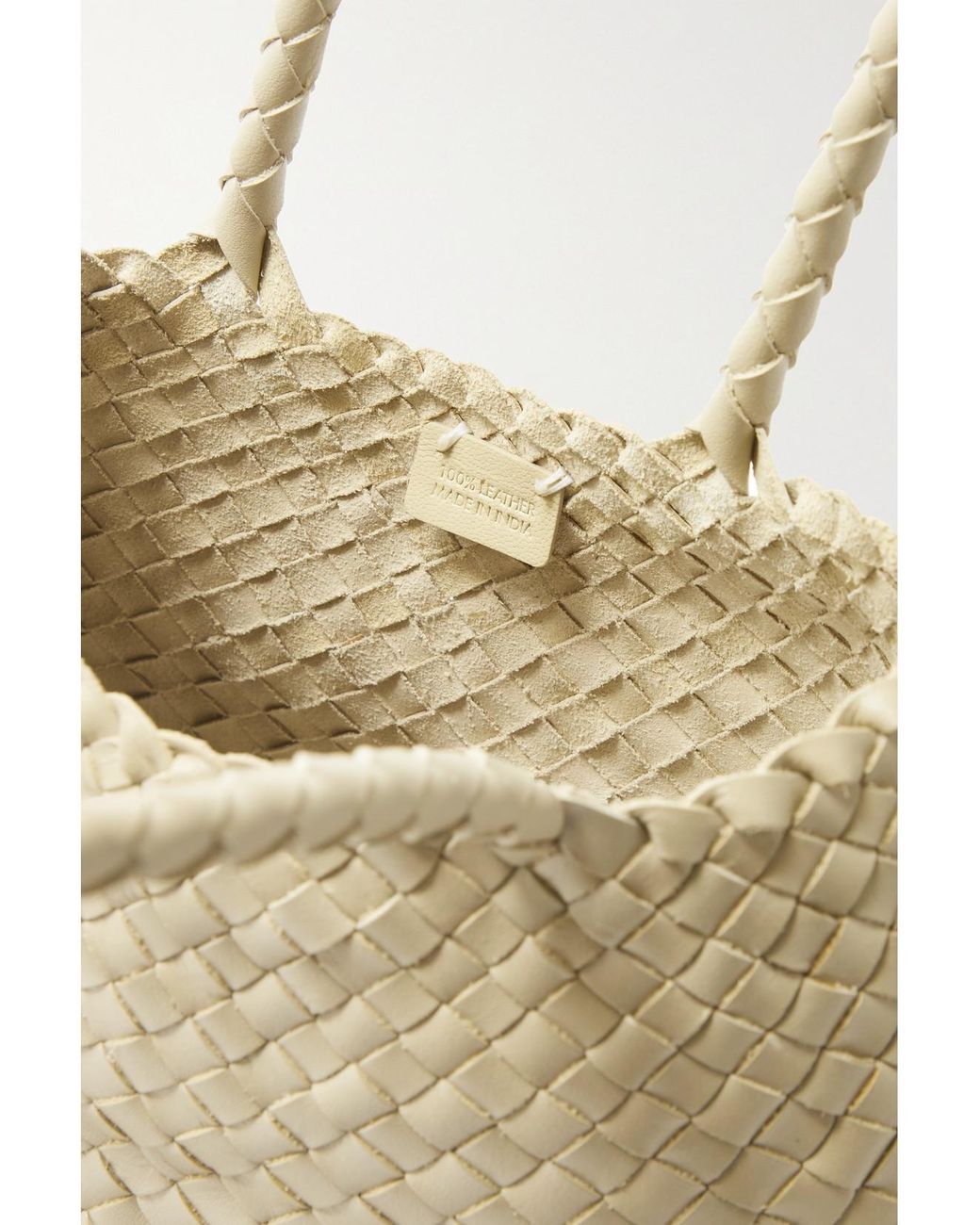 Dragon Diffusion Natural Santa Croce Big Woven Leather Tote