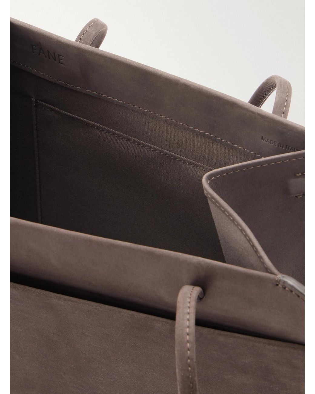 Faune White Lisse Suede Tote
