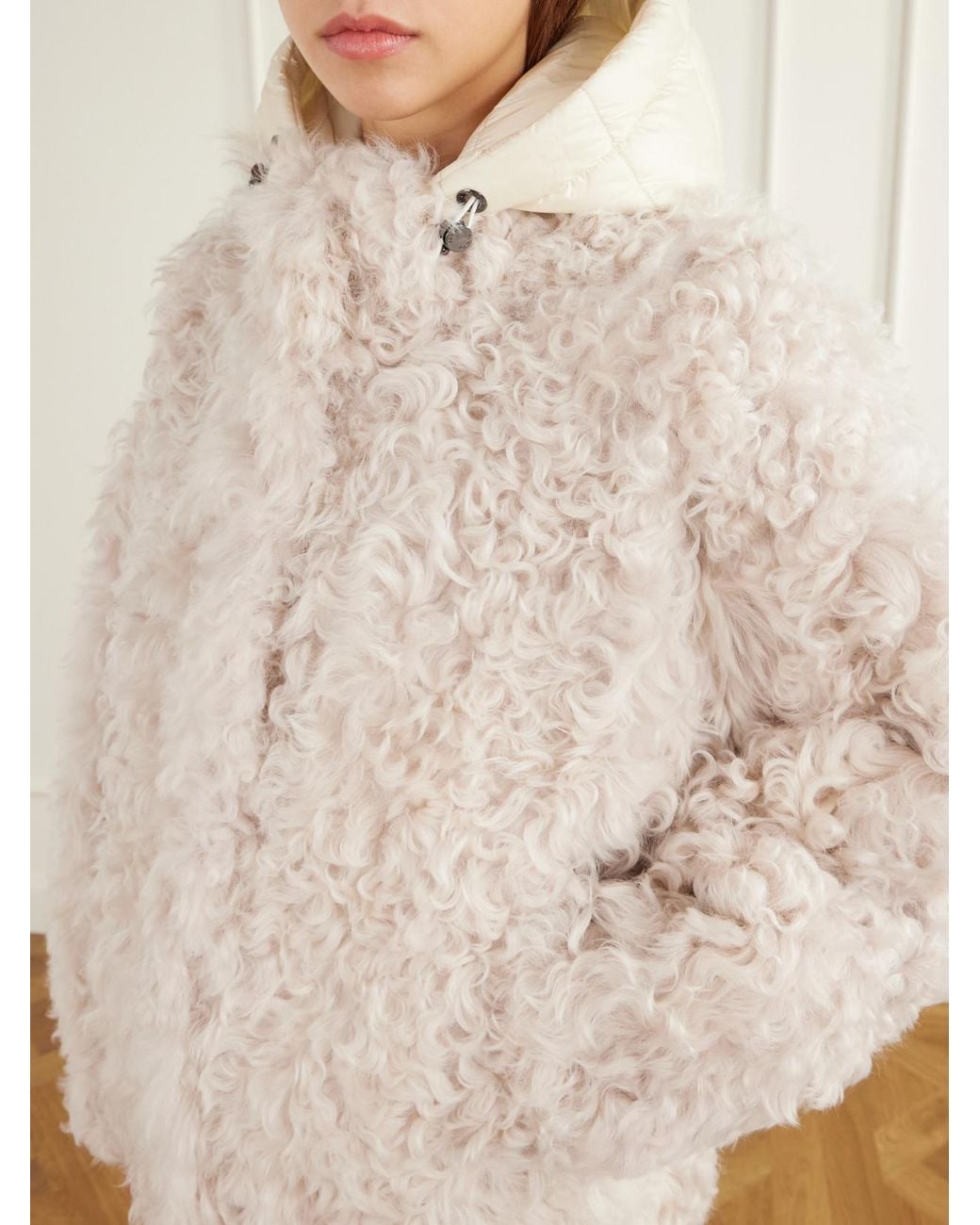 Bogner Natural Shell-Trimmed Shearling Ski Jacket