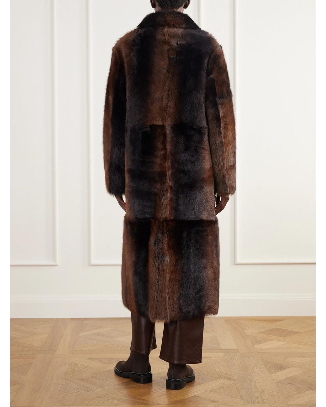 Arma Brown Verena Reversible Shearling And Leather Coat