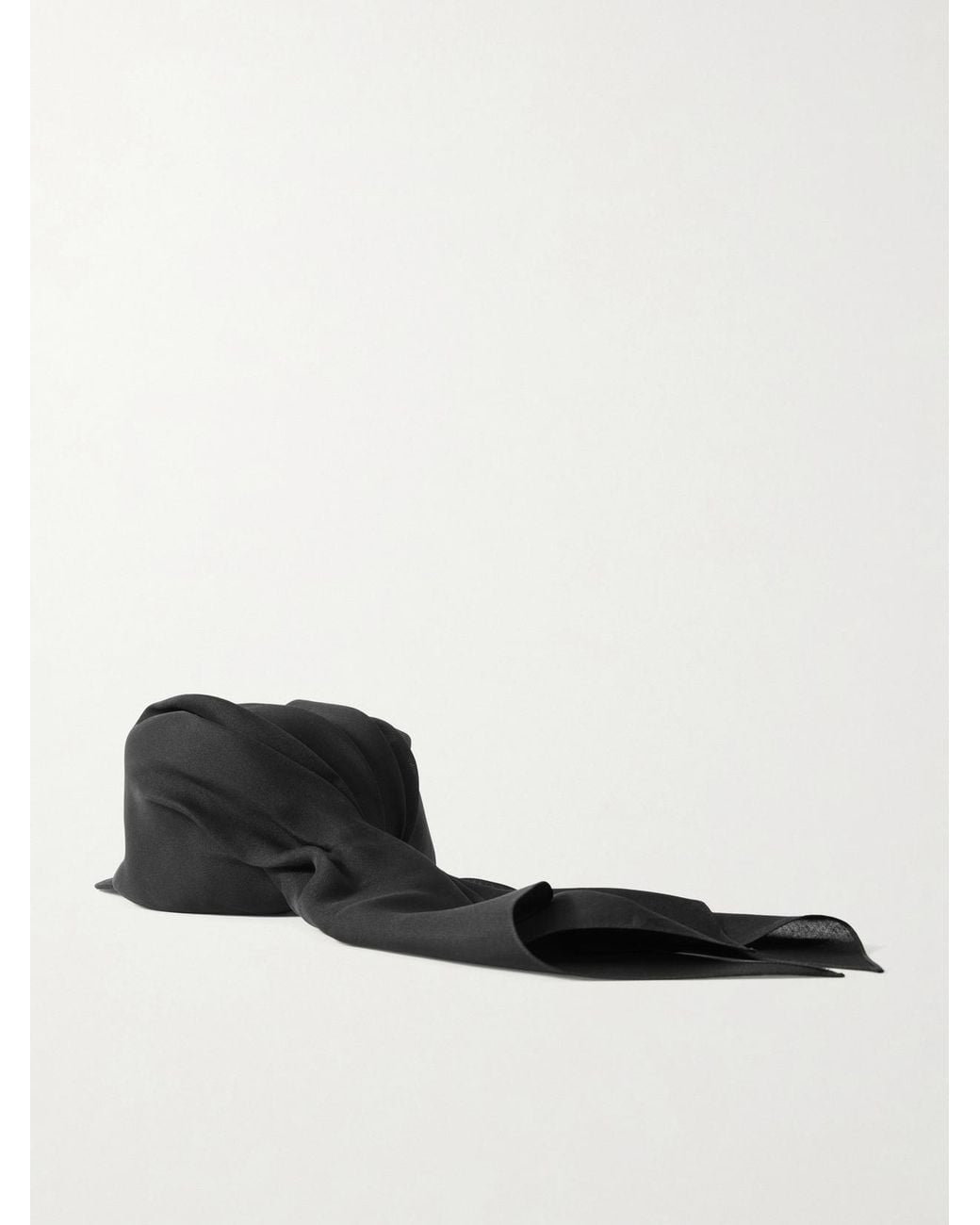 Balenciaga Black Silk-Voile Cap