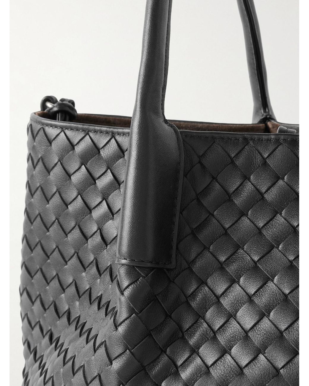 Bottega Veneta Black Pinacoteca Small Intrecciato Leather Tote