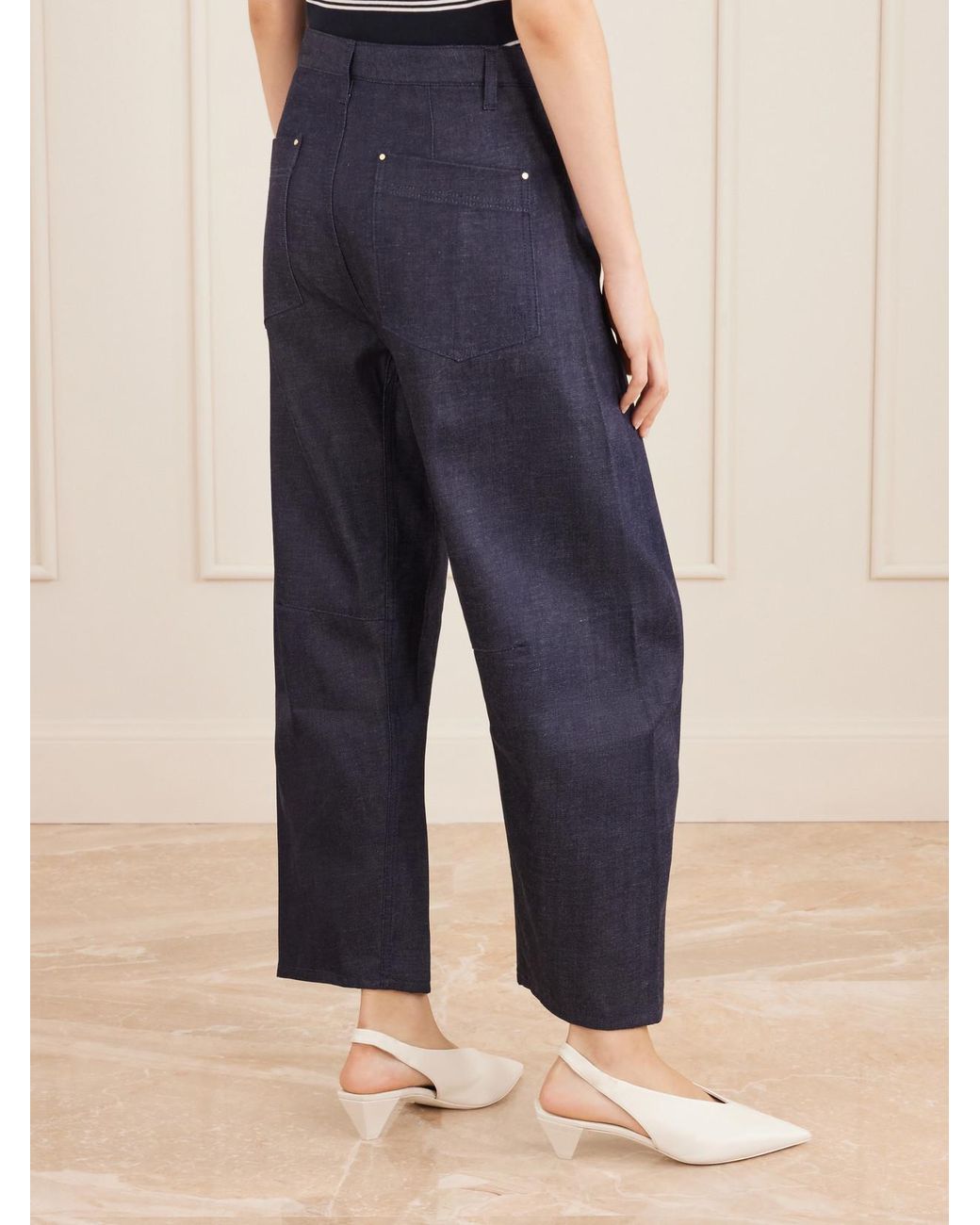 Maria McManus Blue Crescent Wide-Leg Jeans