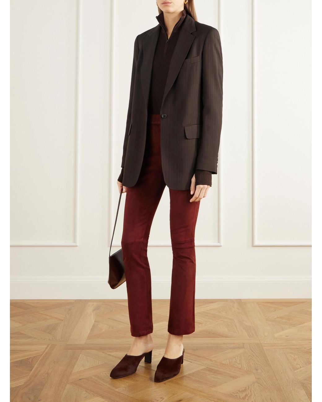 Arma Red River Paneled Suede Leggings