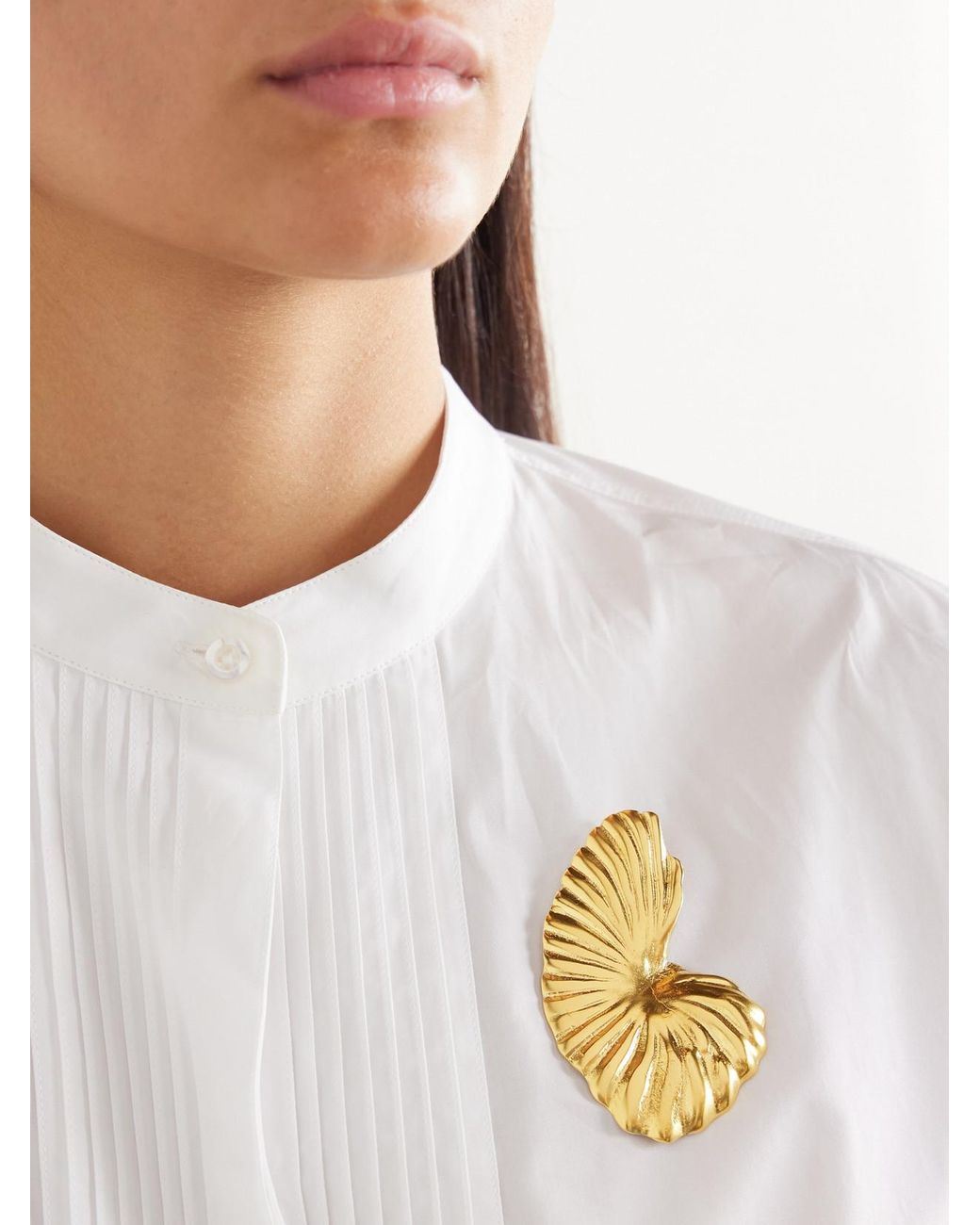 YSSO Metallic Birth Of Venus Vergoldete Brosche