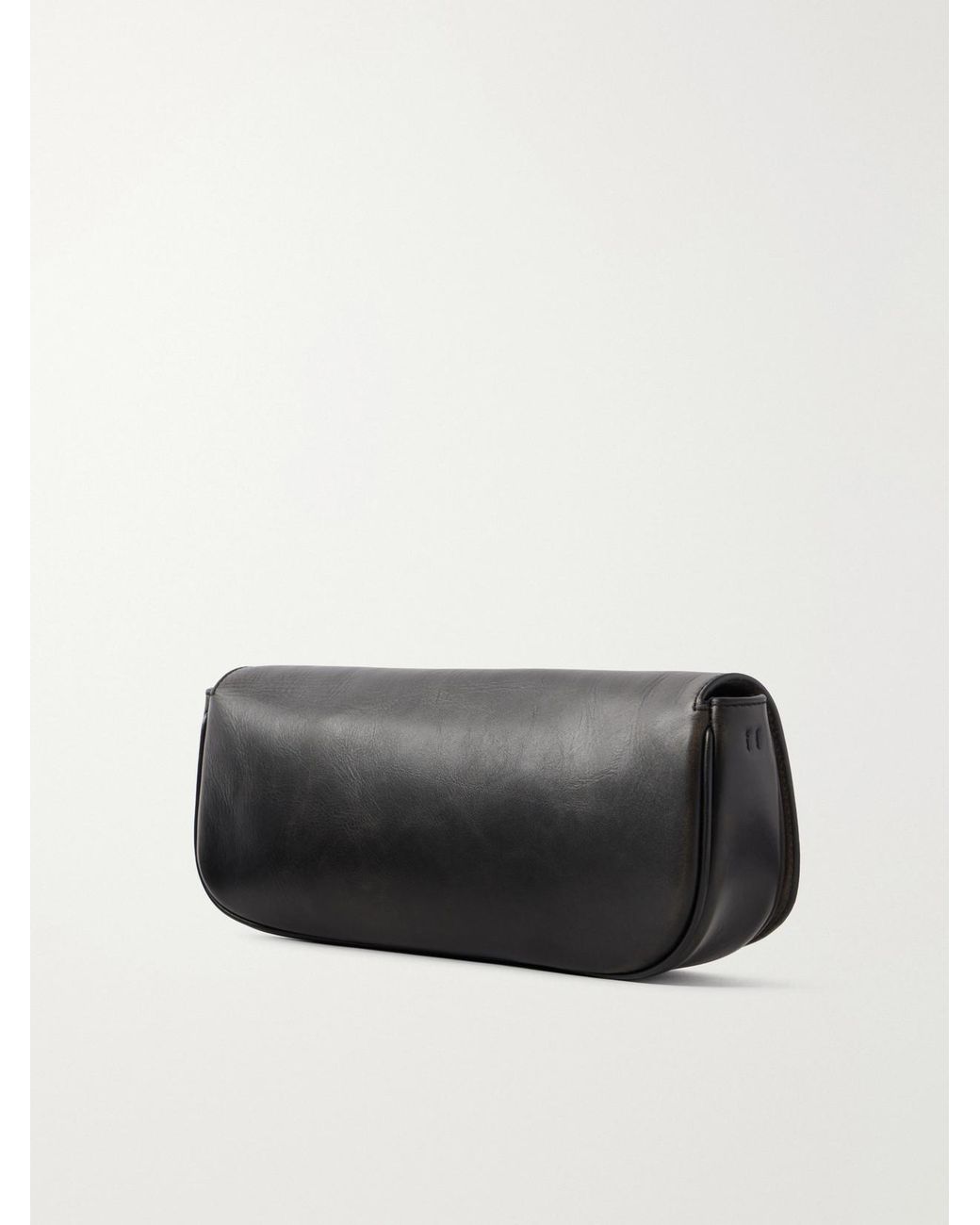 Polo Ralph Lauren Black Textured-Leather Clutch