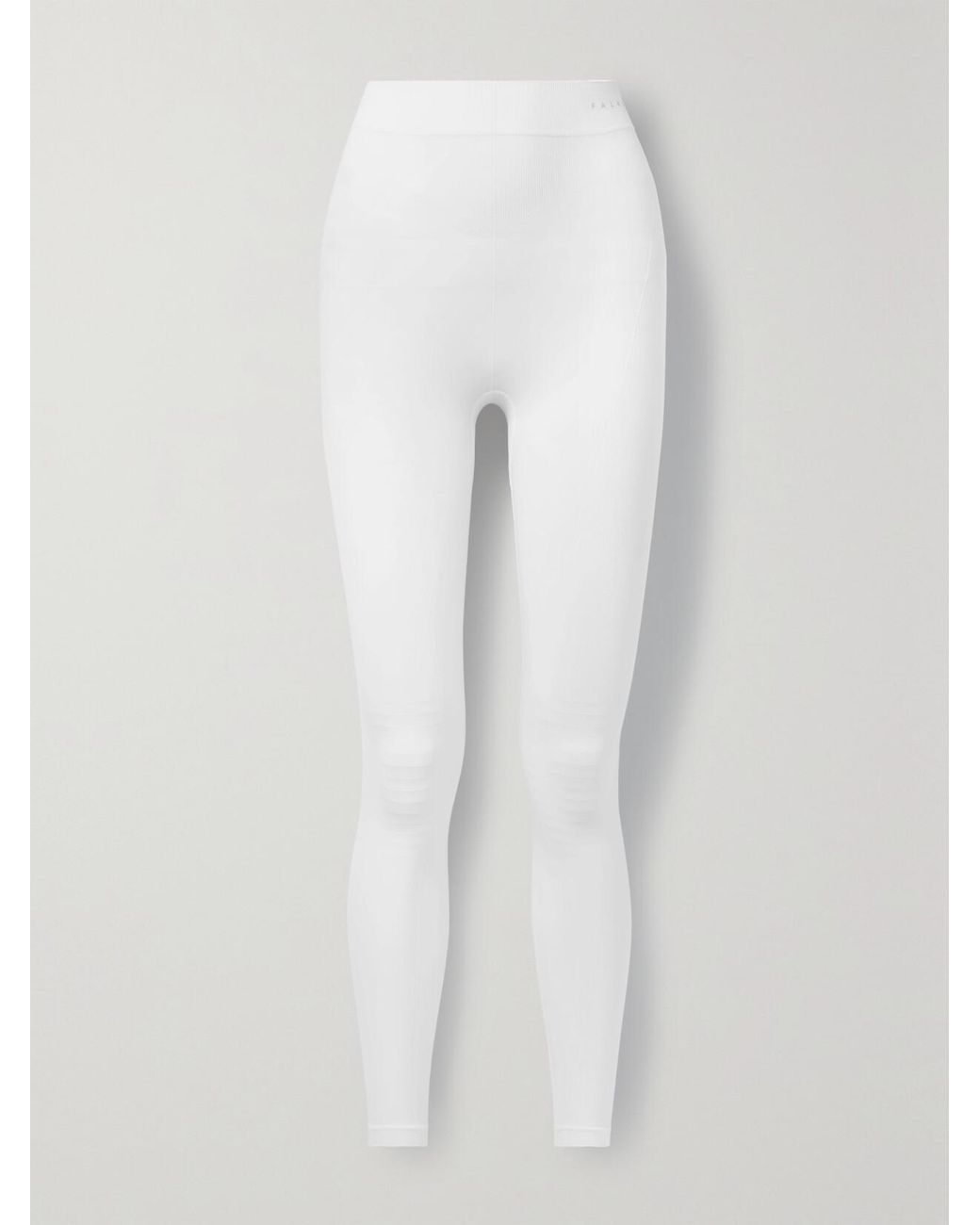 Falke White Stretch-Knit Leggings