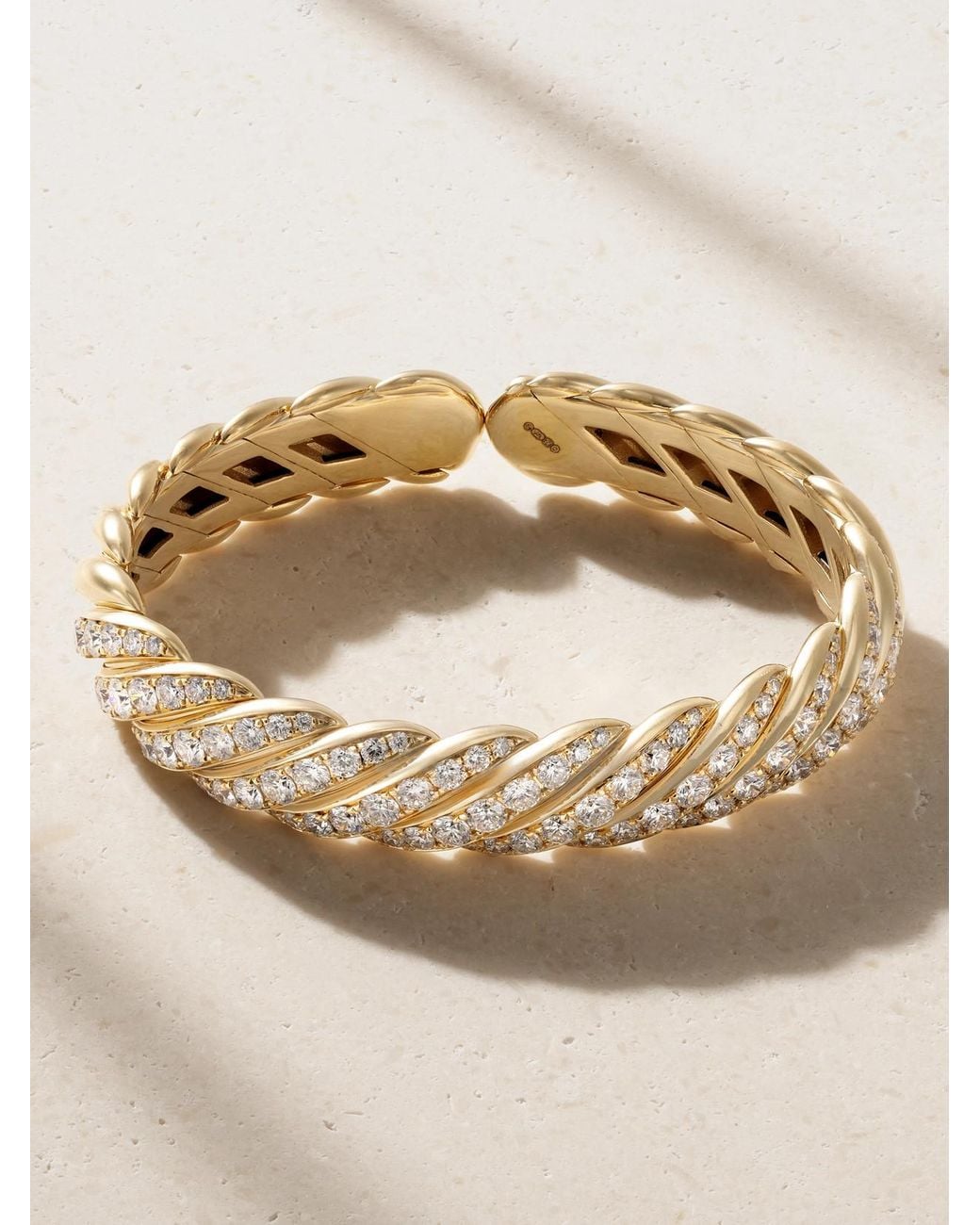David Yurman Metallic Cable 18-Karat Diamond Bracelet