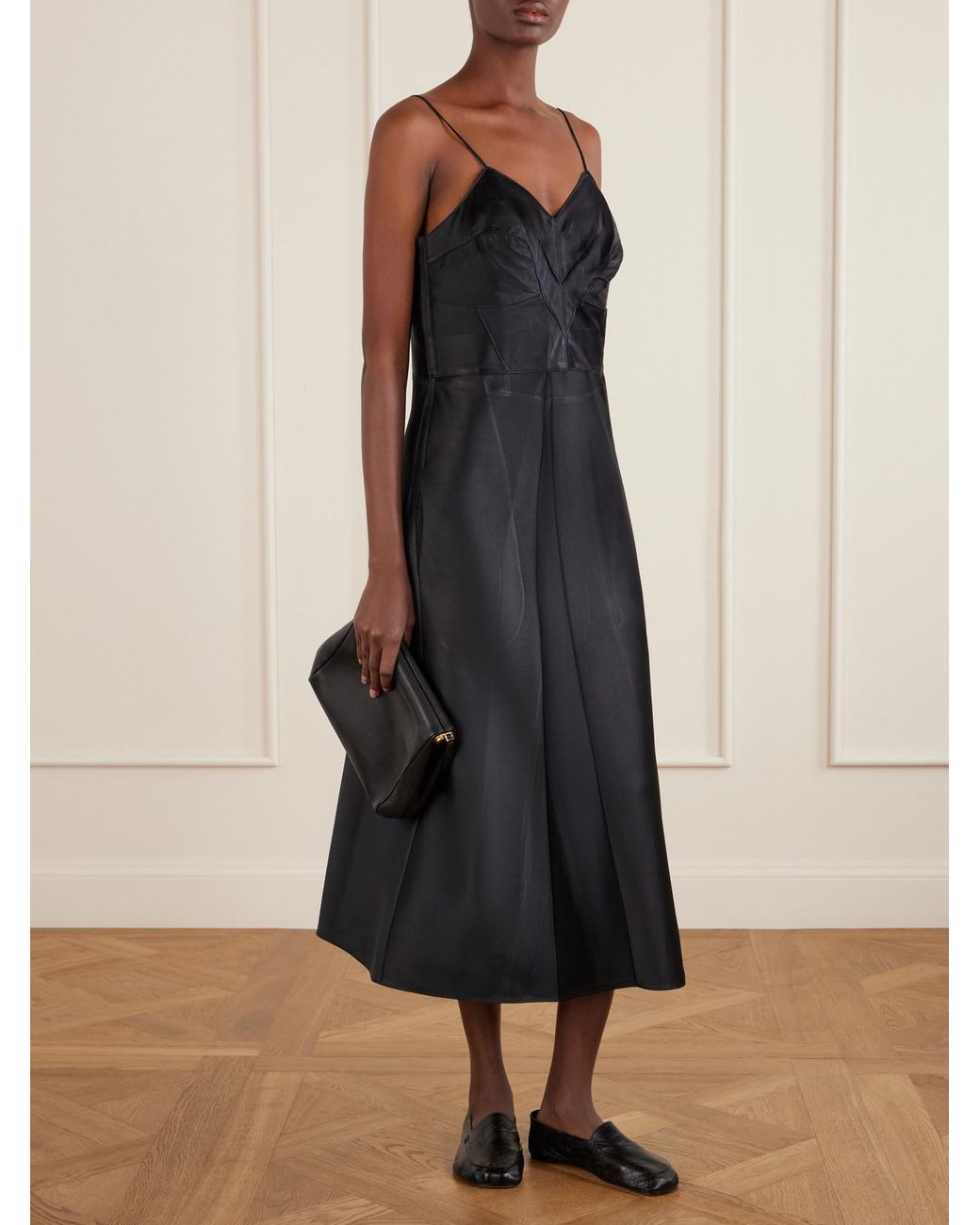 Calvin Klein Black Tina Small Leather Shoulder Bag