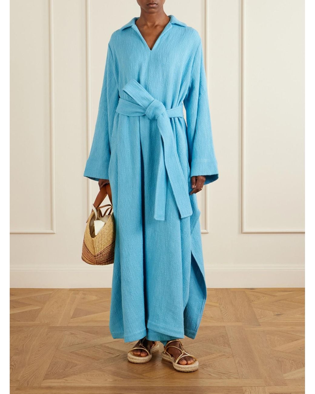Marrakshi Life Blue Belted Cotton Coverup