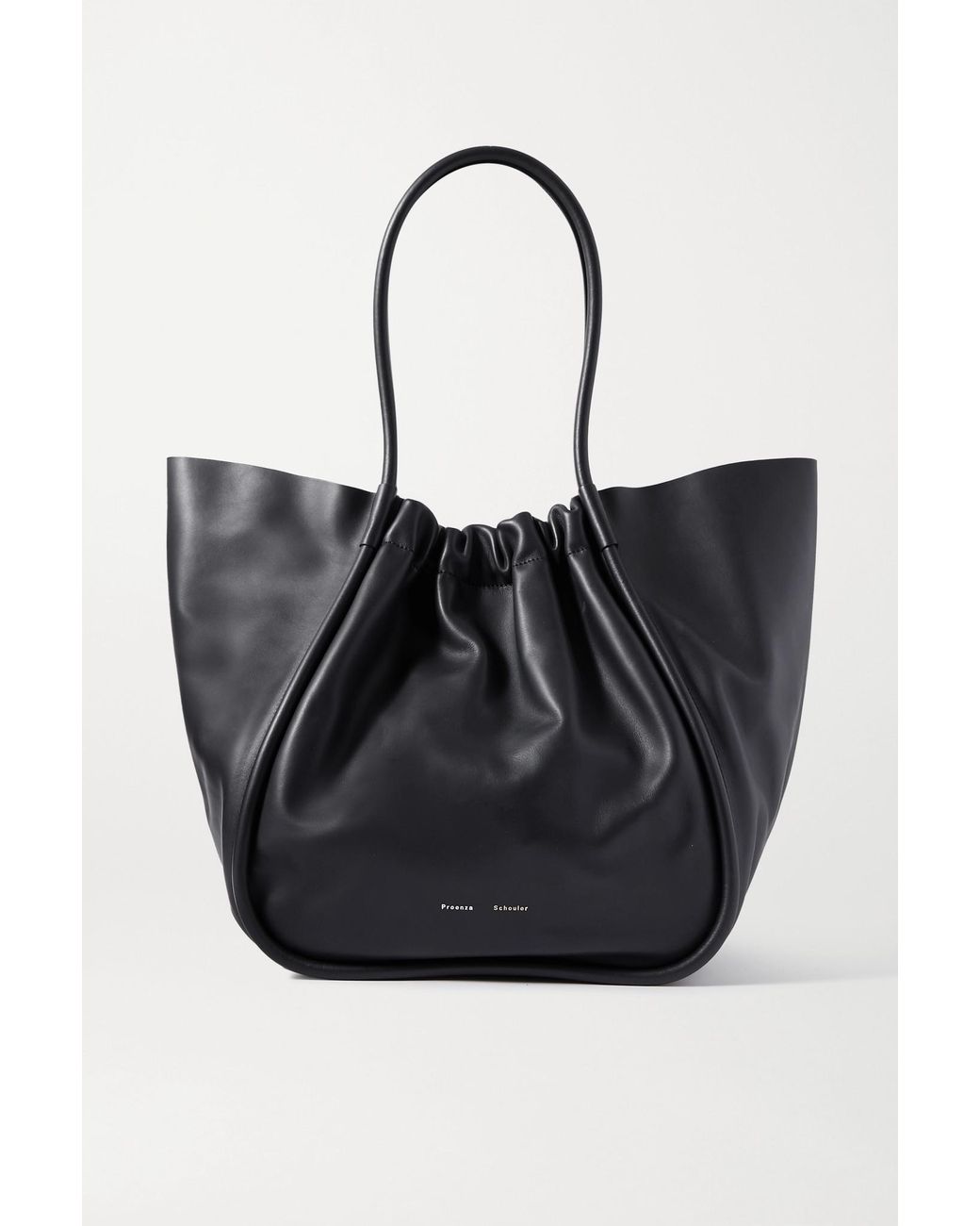 Proenza Schouler Xl Ruched Leather Tote in Black - Lyst